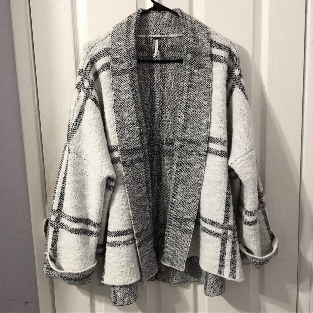 Free People Windowpane Cardigan
